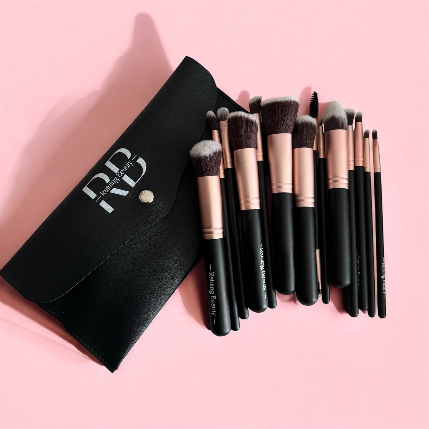 15-Piece Black Makeup Brush Set